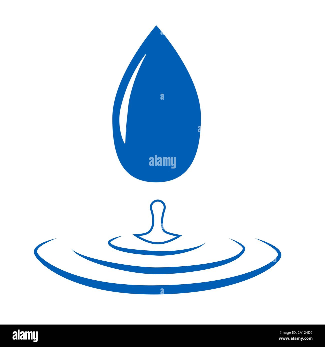 abstract blue water drop icons on white background Stock Vector Image ...