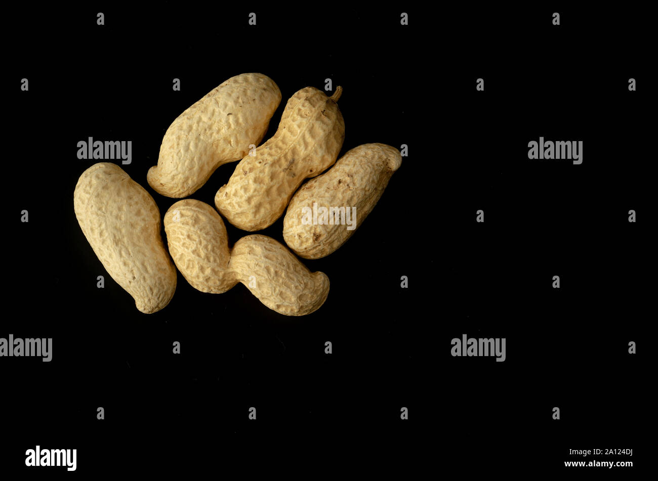 Dried Peanuts in Shells Stock Photo