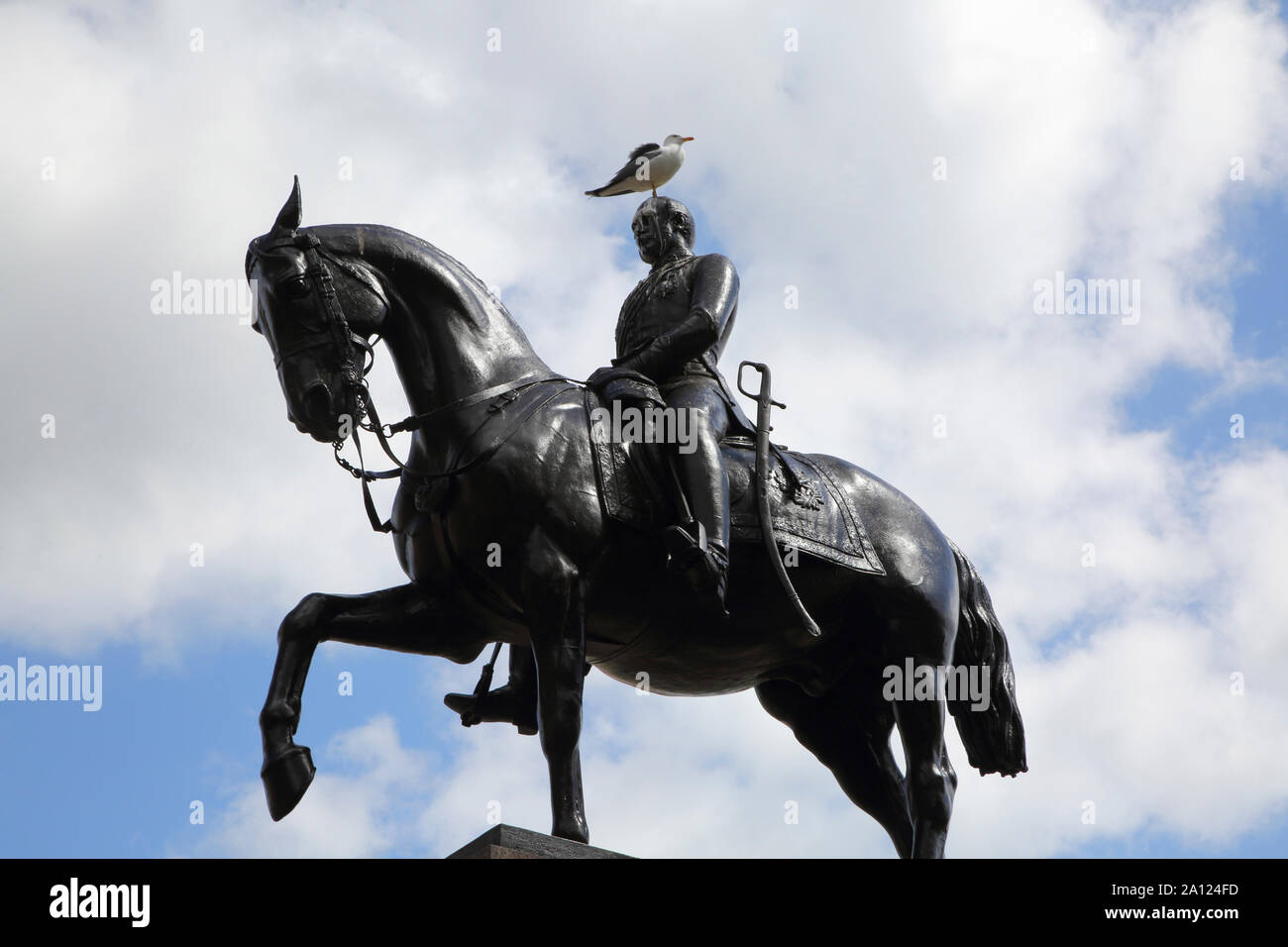 Glasgow Scotland Square Equestrian Bronze Statue of Prince