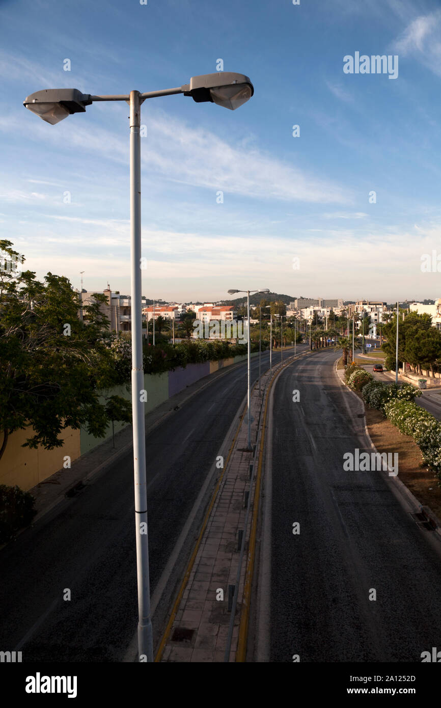 dual carriageway road vouliagmeni athens attica greece Stock Photo