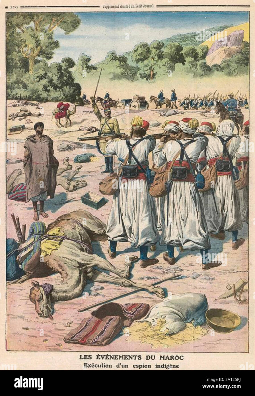 MOROCCO 1911, Moroccan tribesmen supporting the French colonial power