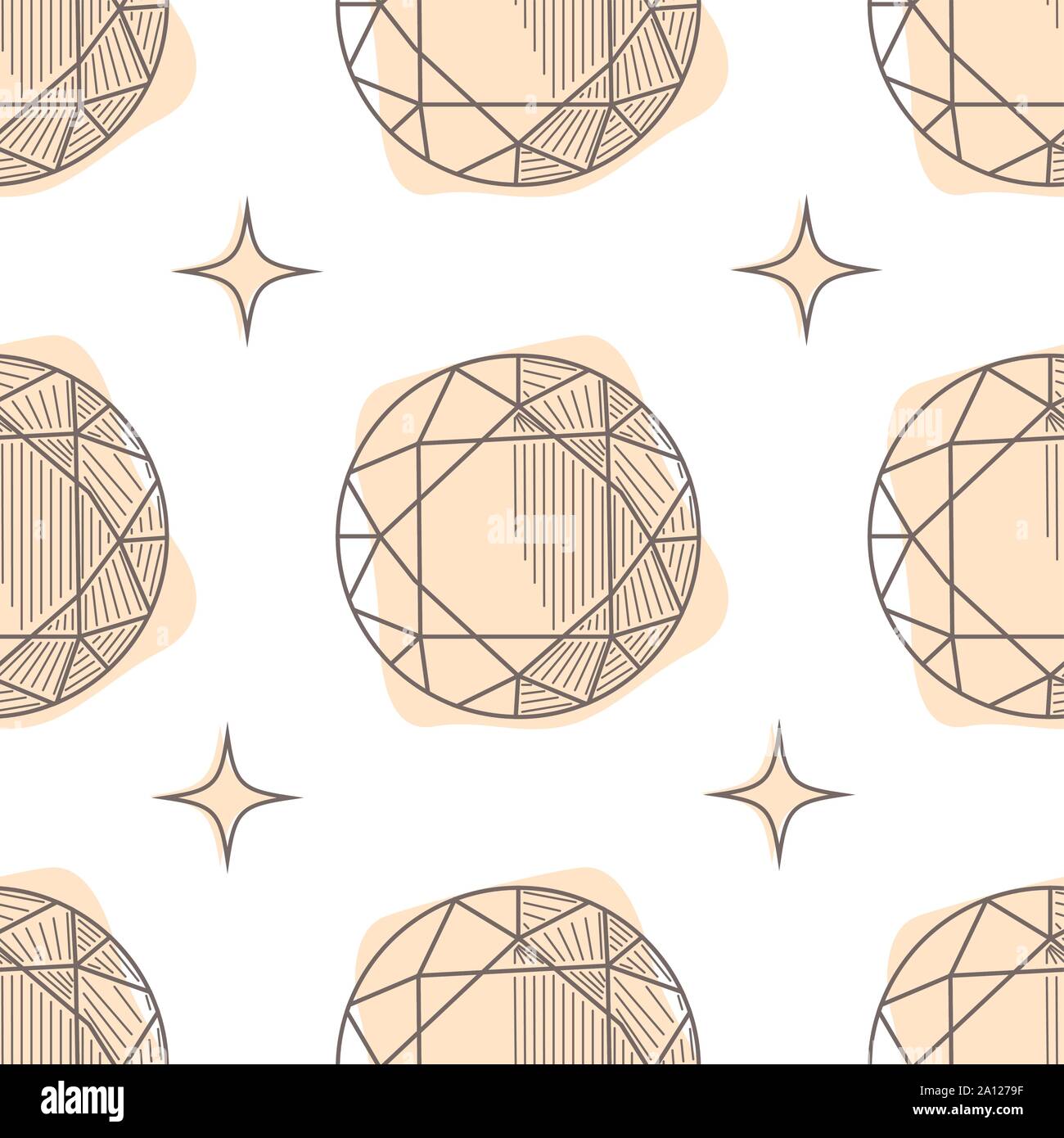 Seamless colorful diamond gemstones background on black. Jewels pattern ...