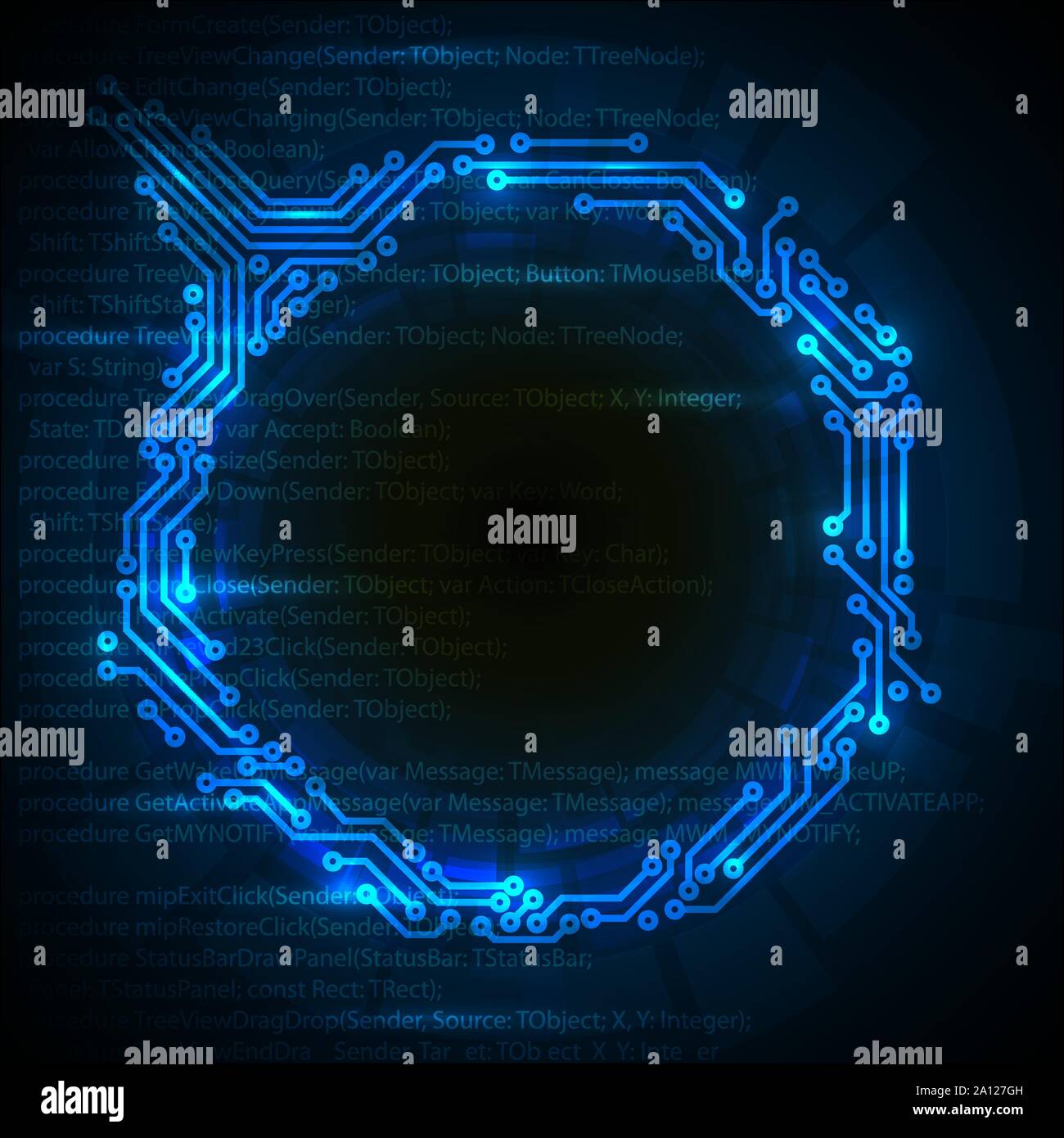 Vector Abstract blue technical background with place for your text ...