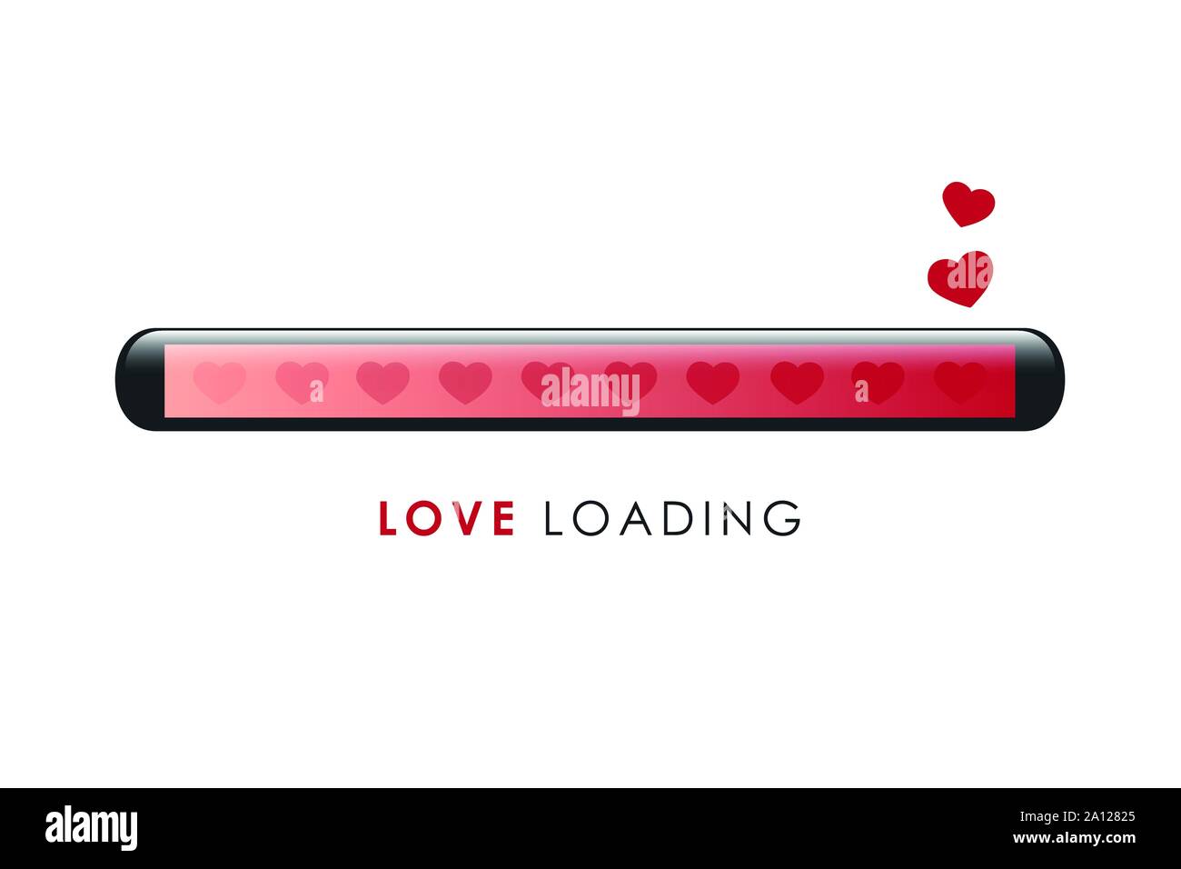 Love Loading Bar With Red Heart Vector Illustration Eps10 Stock Vector Image And Art Alamy 5356