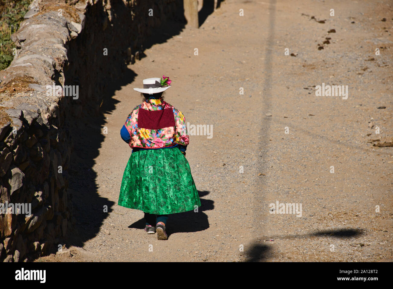 Rural scene in Huayllapa village on the Cordillera Huayhuash circuit, Ancash, Peru Stock Photo