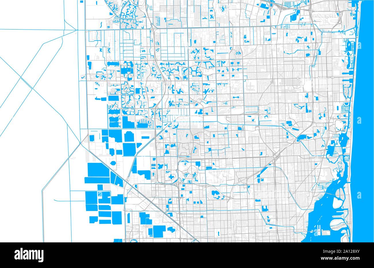 Rich detailed vector area map of - Rich Detailed Vector Area Map Of Miramar Florida Usa Map Template For Home Decor 2A128XY