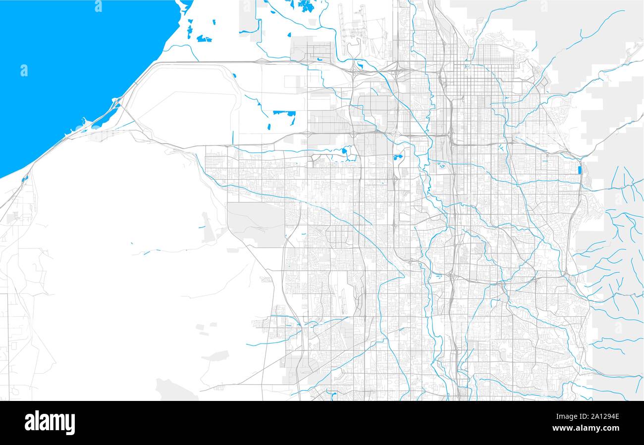Rich Detailed Vector Area Map Of West Valley City Utah Usa Map