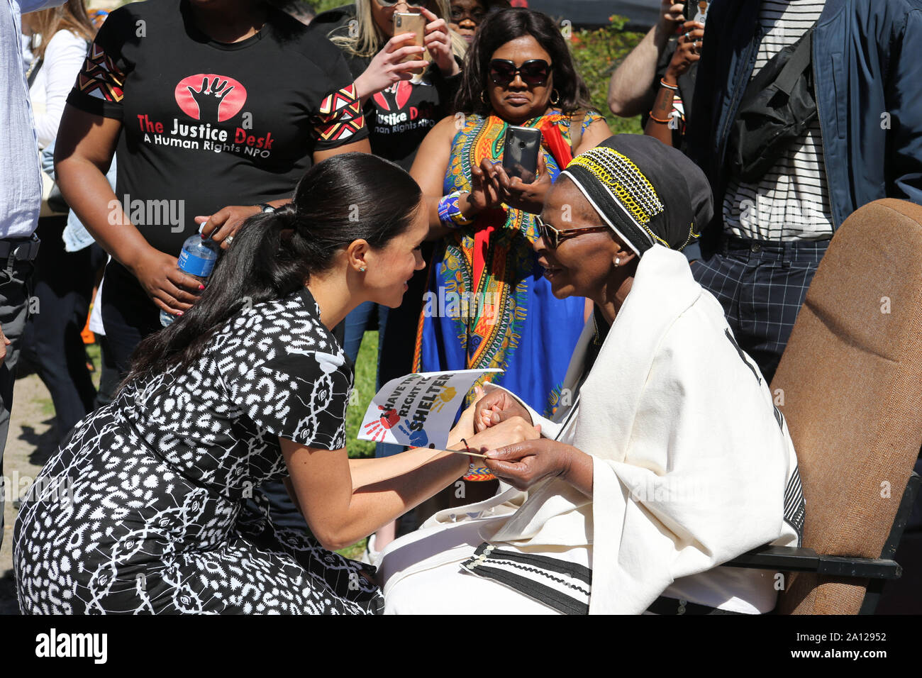 The Duchess Of Sussex Left As She Begins Her Visit With Her