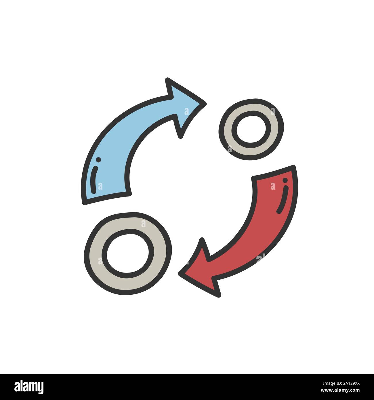 Reinvestment interest thin line icon. Vector Illustration design Stock ...