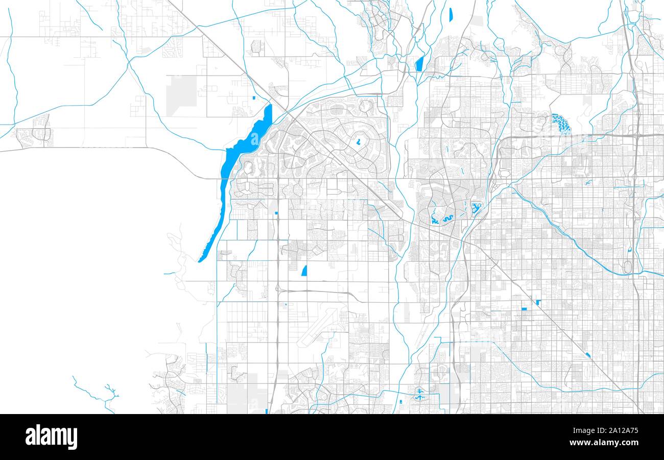 Rich detailed vector area map of Surprise, Arizona, USA. Map template