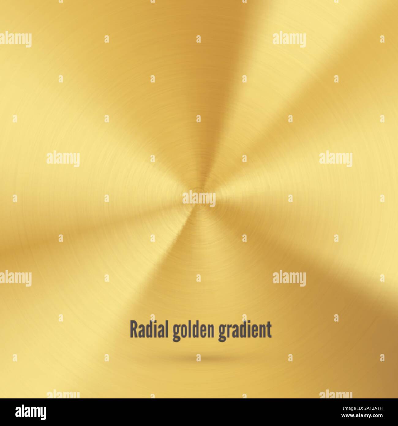 Golden Radial Gradient with scratches. Metallic Gold Foil Surface. Golden Realistic Texture. Vector Illustration Stock Vector