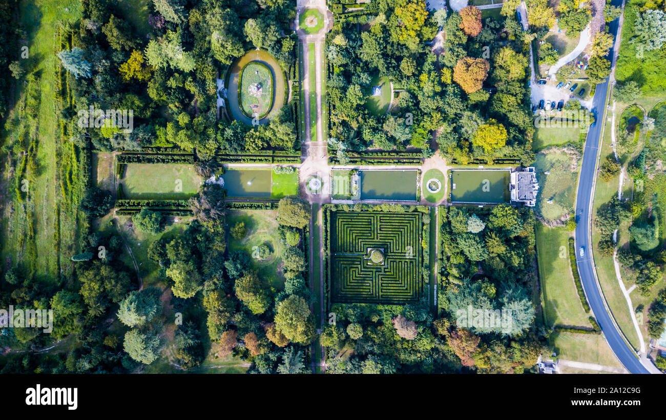 Italian park drone photo Stock Photo