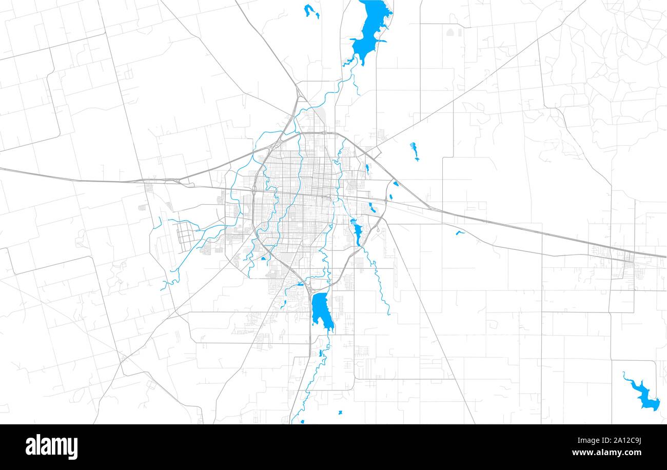 Rich detailed vector area map of Abilene, Texas, USA. Map template for home decor. Stock Vector