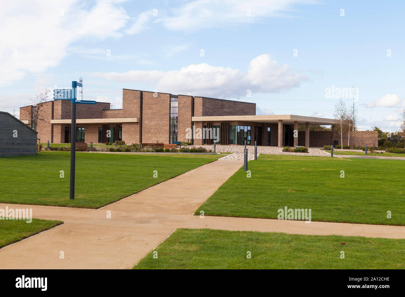 The new Stockton Crematorium opened September  2019 at Junction Road,Norton,Stockton on Tees,England,UK Stock Photo