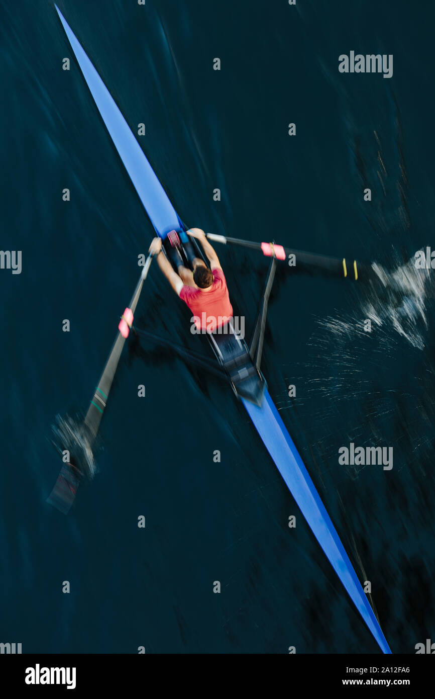 Top Down Rowing Scull Rowing scull from above hi-res stock photography and images - Alamy