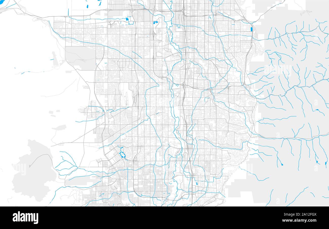 Rich detailed vector area map of West Jordan, Utah, USA. Map template for home decor Stock