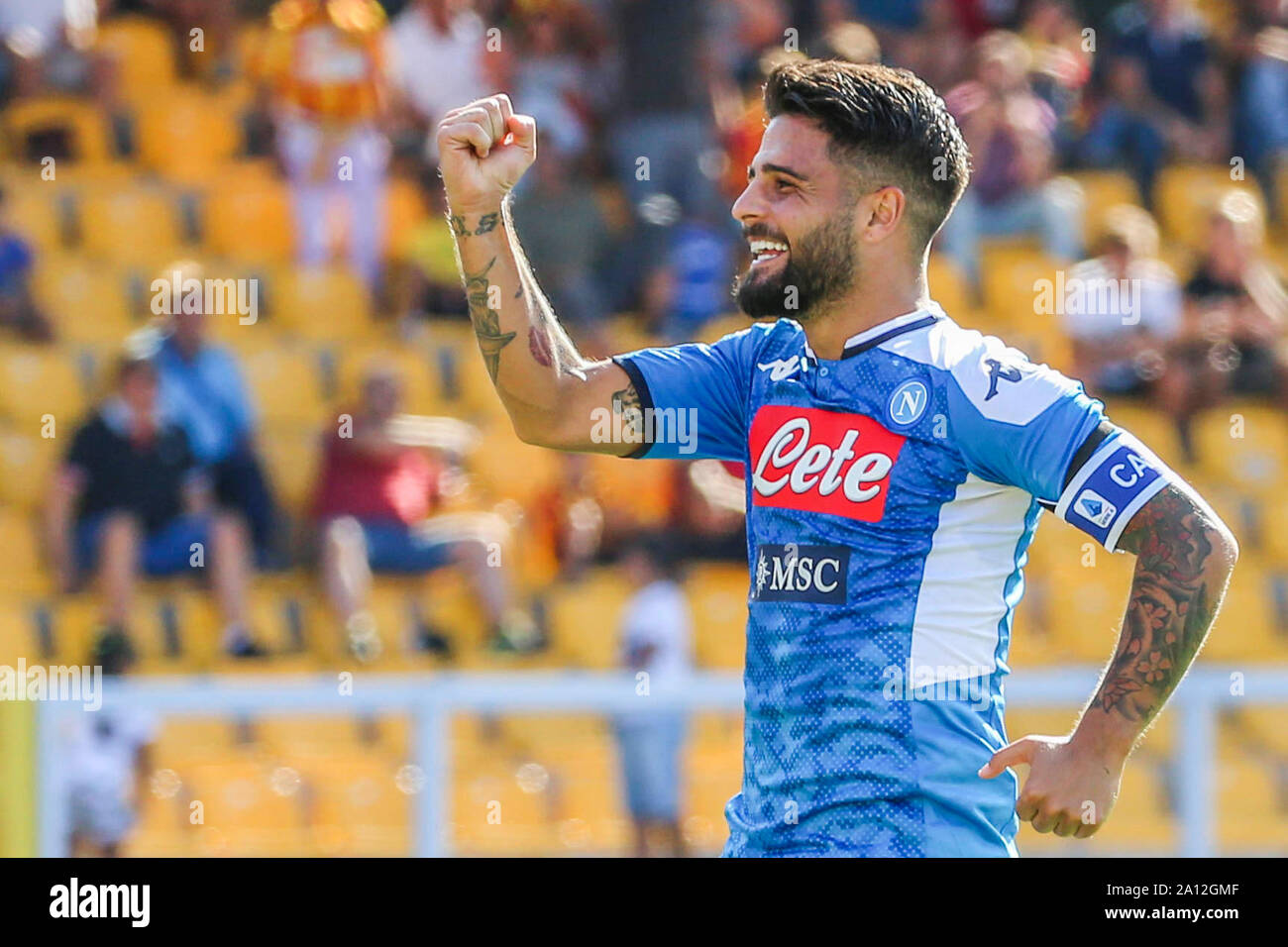 Lorenzo Insigne of SSC Napoli celebrates scoring their side's