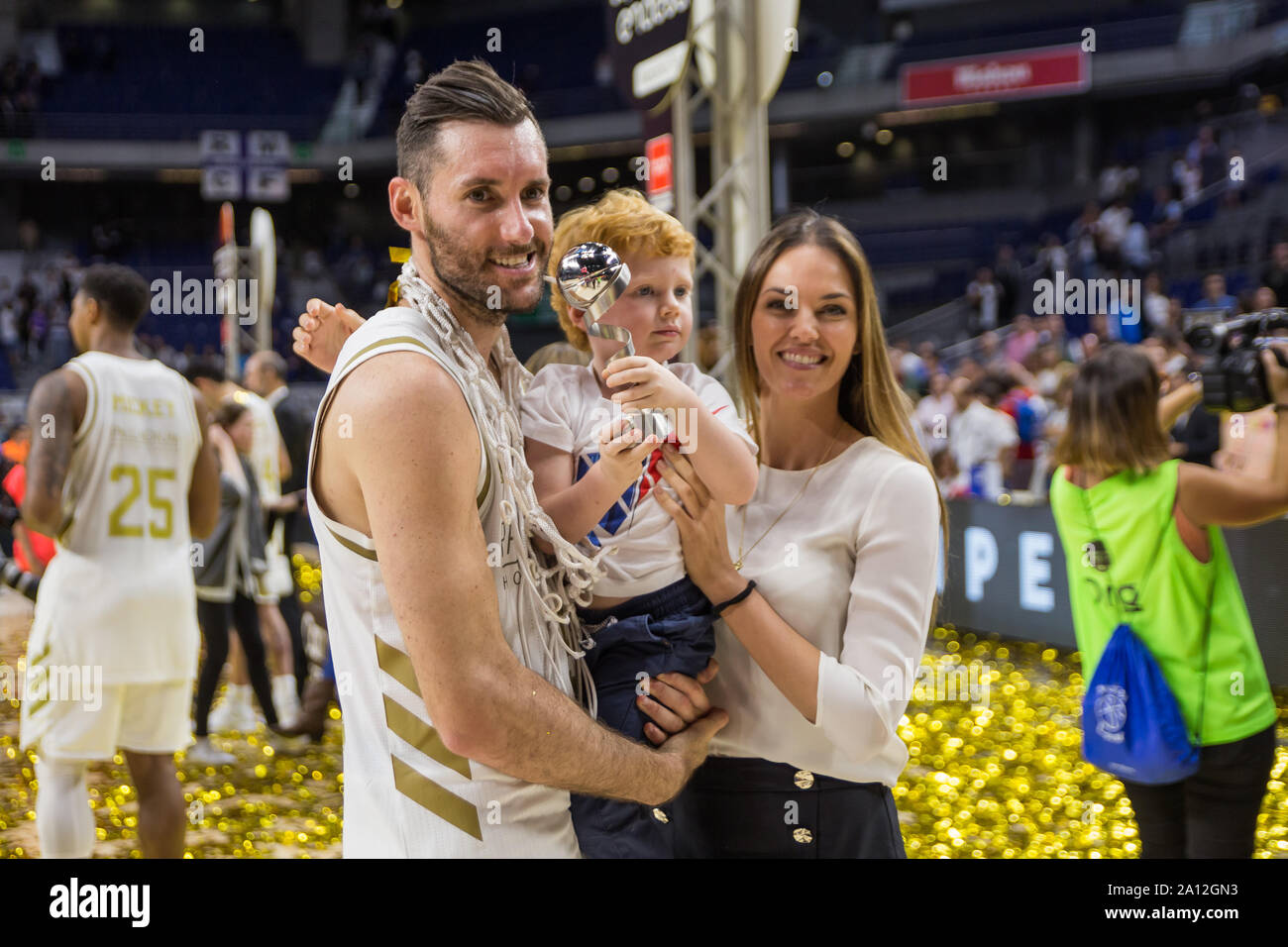 Rudy Fernández during Real Madrid victory over FC Barcelona (89 - 79) in Supercopa Endesa final game celebrated at Wizink Center in Madrid (Spain), September 22nd 2019. (Photo by Juan Carlos García Mate / Pacific Press) Stock Photo