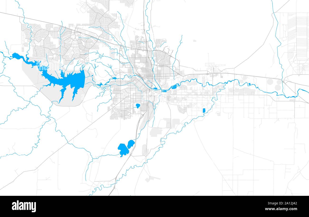 Rich detailed vector area map of Pueblo, Colorado, USA. Map template for home decor. Stock Vector