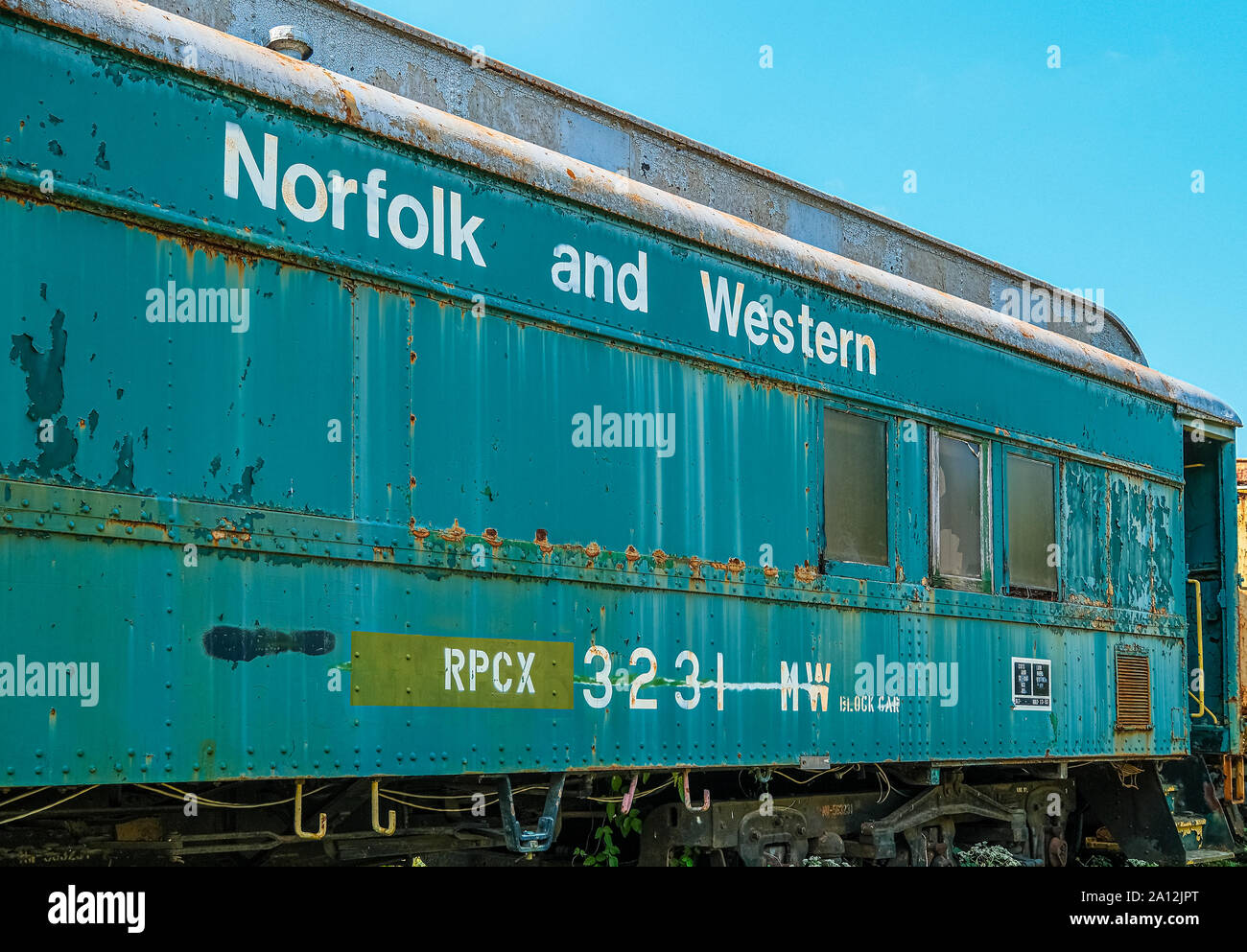 Old Norfolk and Western Train Car Stock Photo Alamy