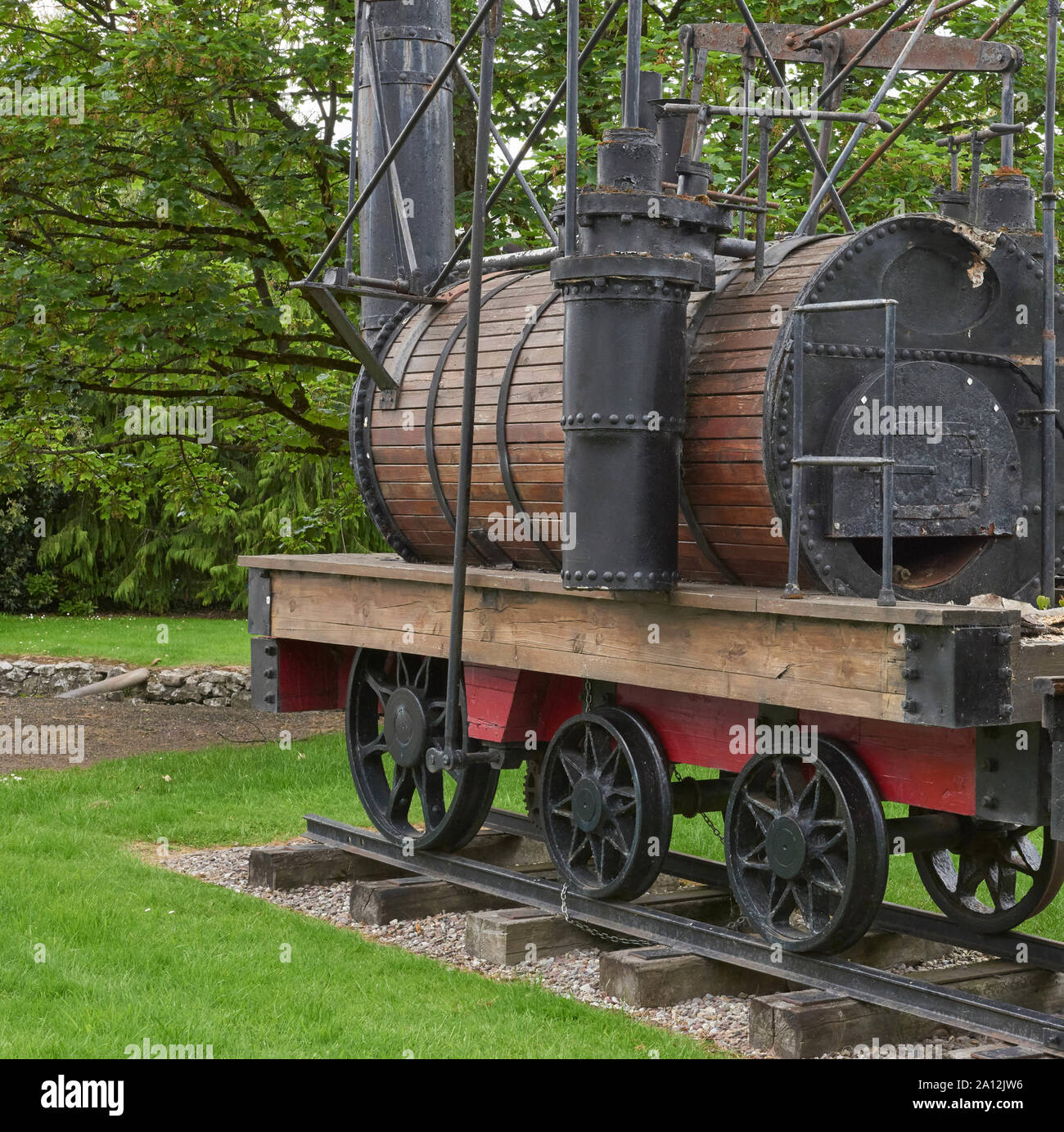 Ireland Trip (May 19-29, 2019) Jameson Distillery. Midleton, County cork, Ireland. Locomotive that transported whiskey barrels from distillery Stock Photo