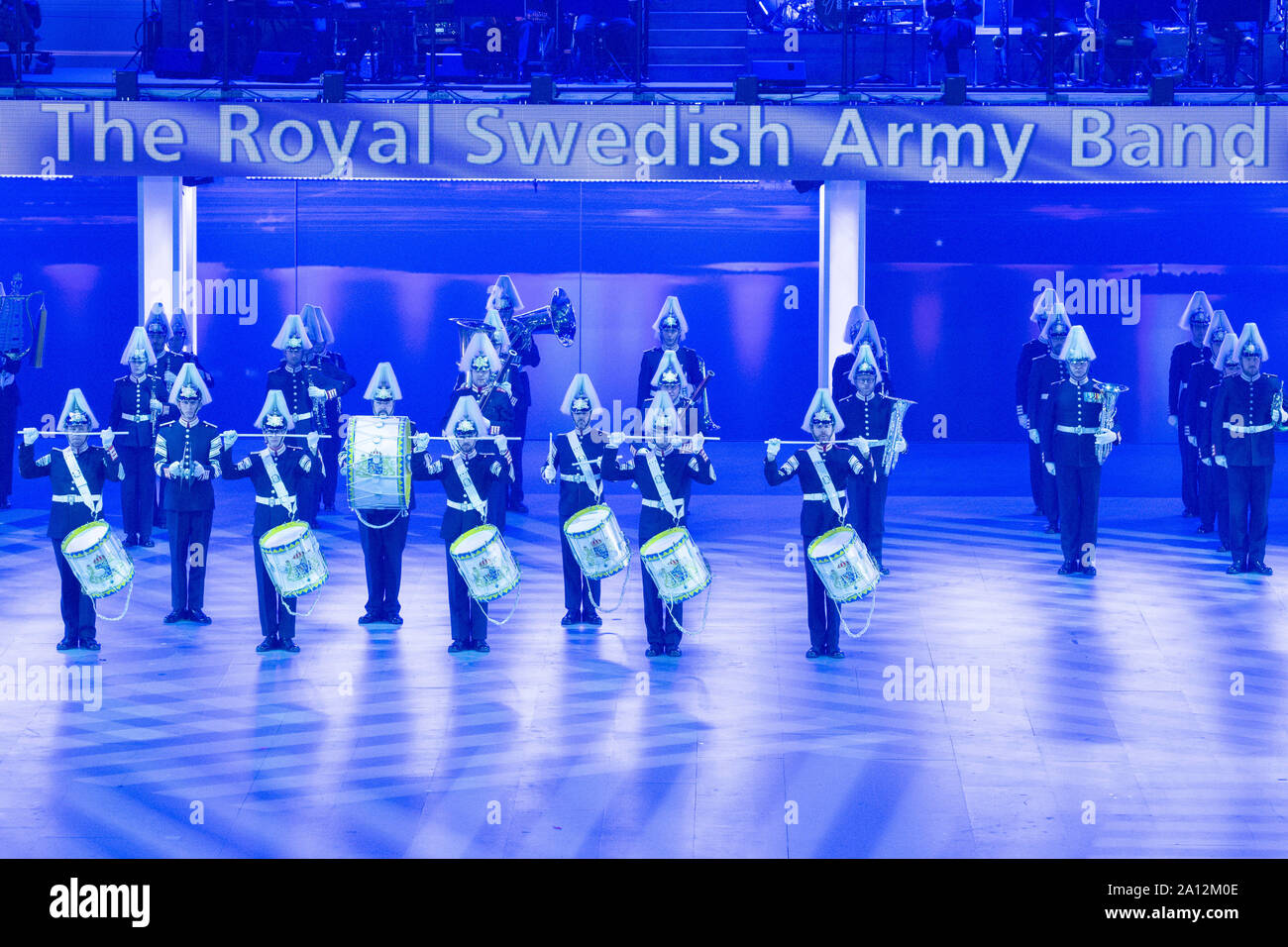 Royal Swedish Army Band beim Musikfest der Bundeswehr, Internationales Militär Tattoo im ISS Dome. Düsseldorf, 21.09.2019 Stock Photo