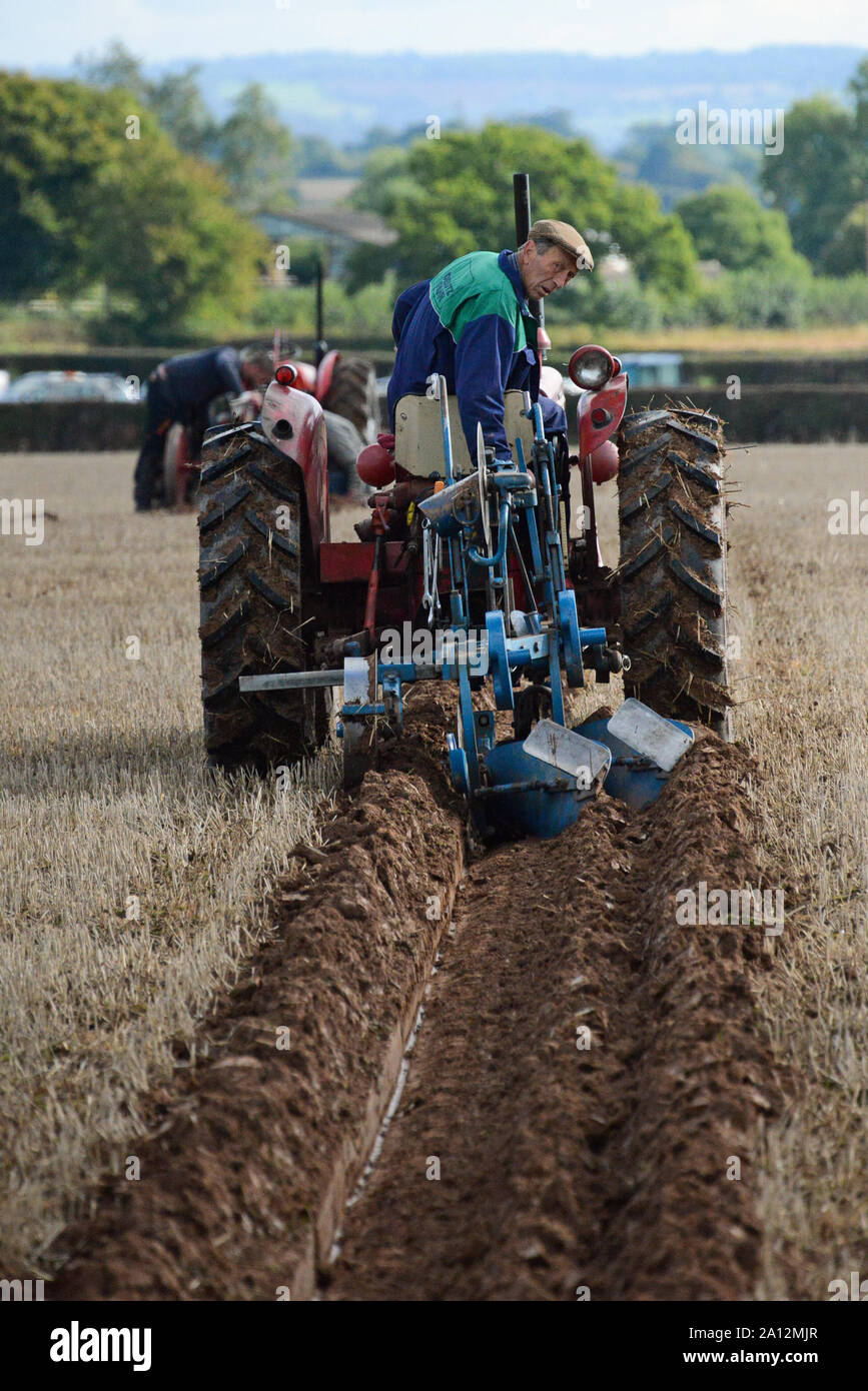 Weobley Ploughing Match Norman Prosser from Newton St. Margarets on a