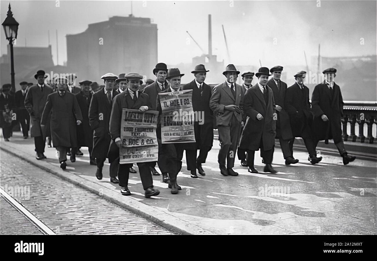The 1926 general strike in the United Kingdom was a general strike that lasted nine days, from 3 May 1926 to 12 May 1926 Stock Photo - Alamy