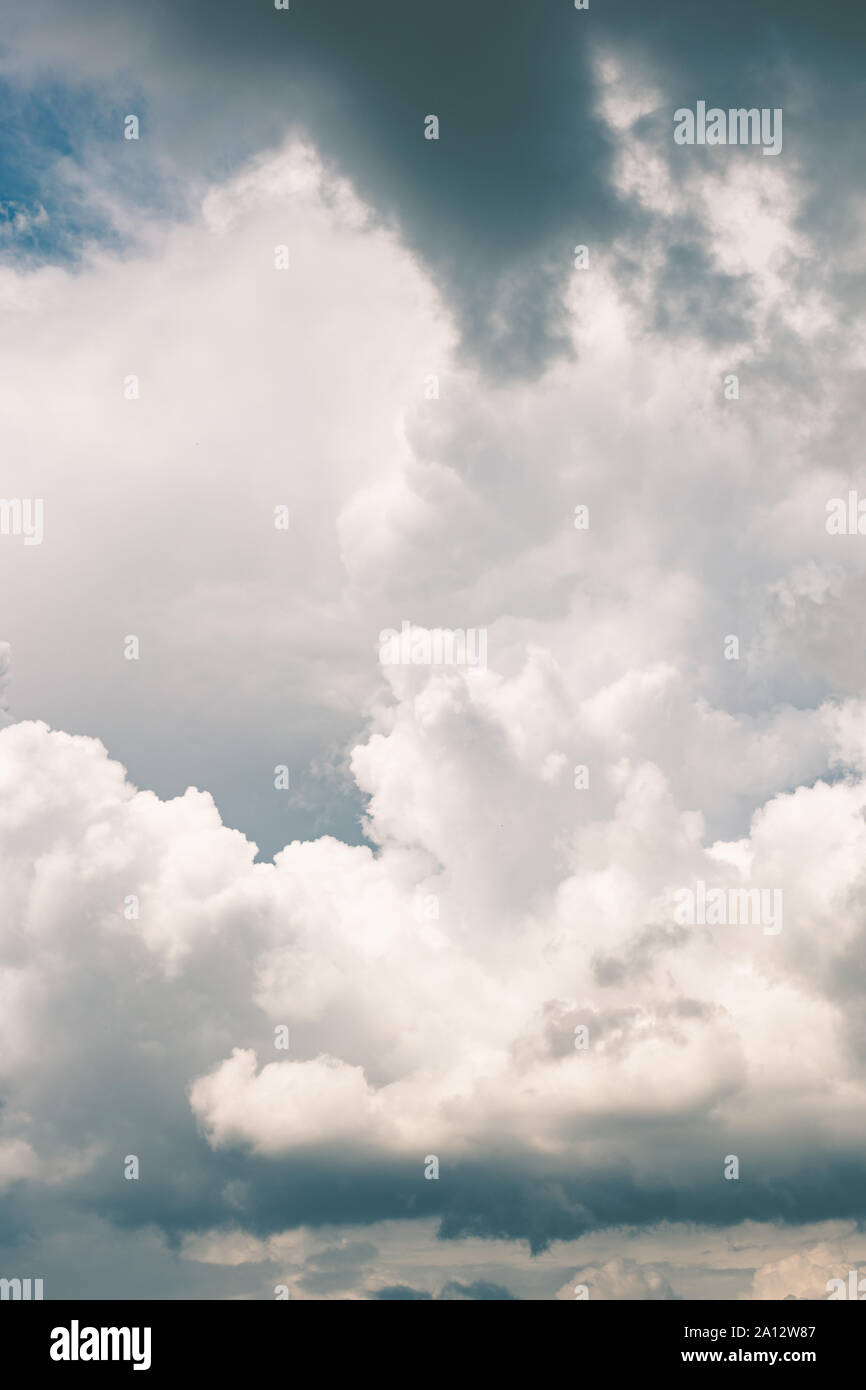 blue sky with clouds closeup, natural landscape Stock Photo - Alamy