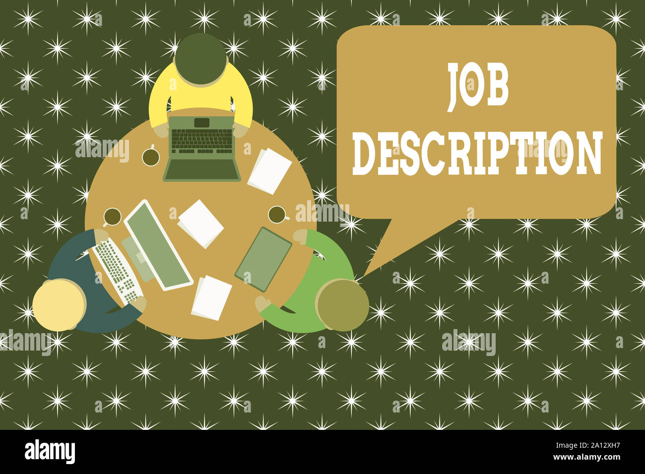 Word writing text Job Description. Business photo showcasing a formal ...