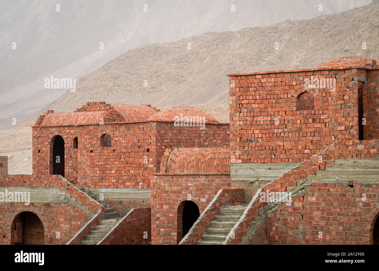 unfinished brick houses in Egypt Stock Photo