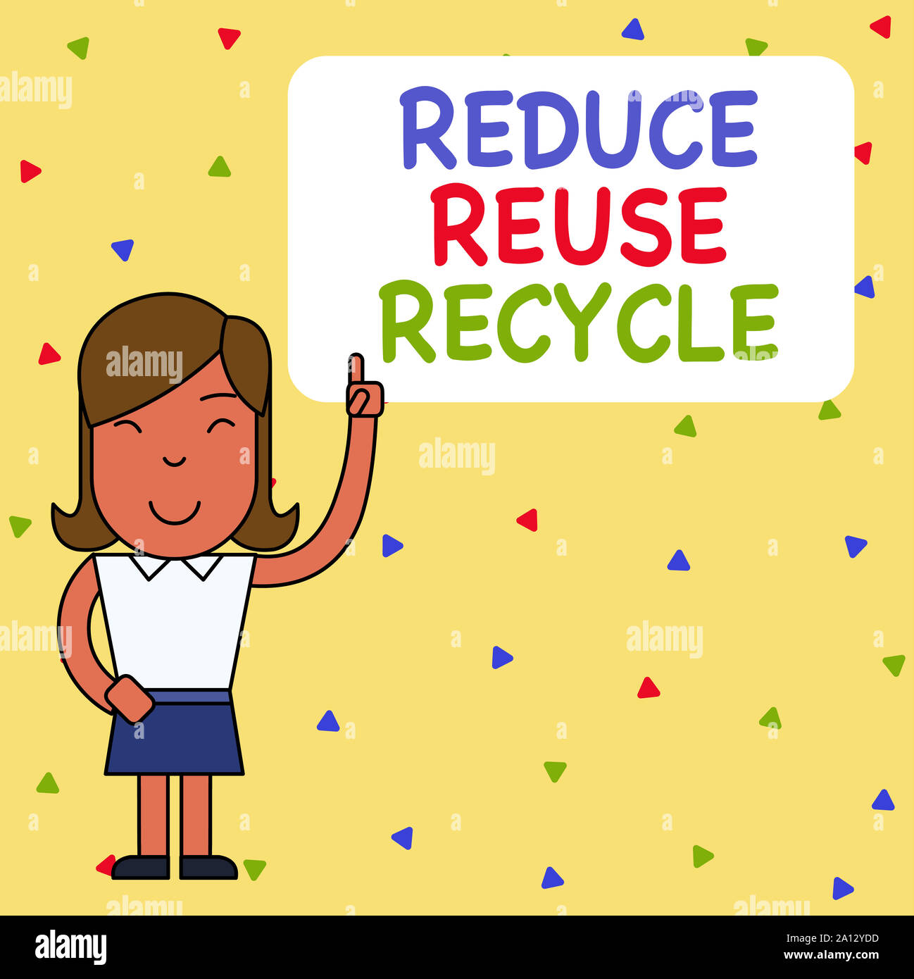 Word writing text Reduce Reuse Recycle. Business photo showcasing ...