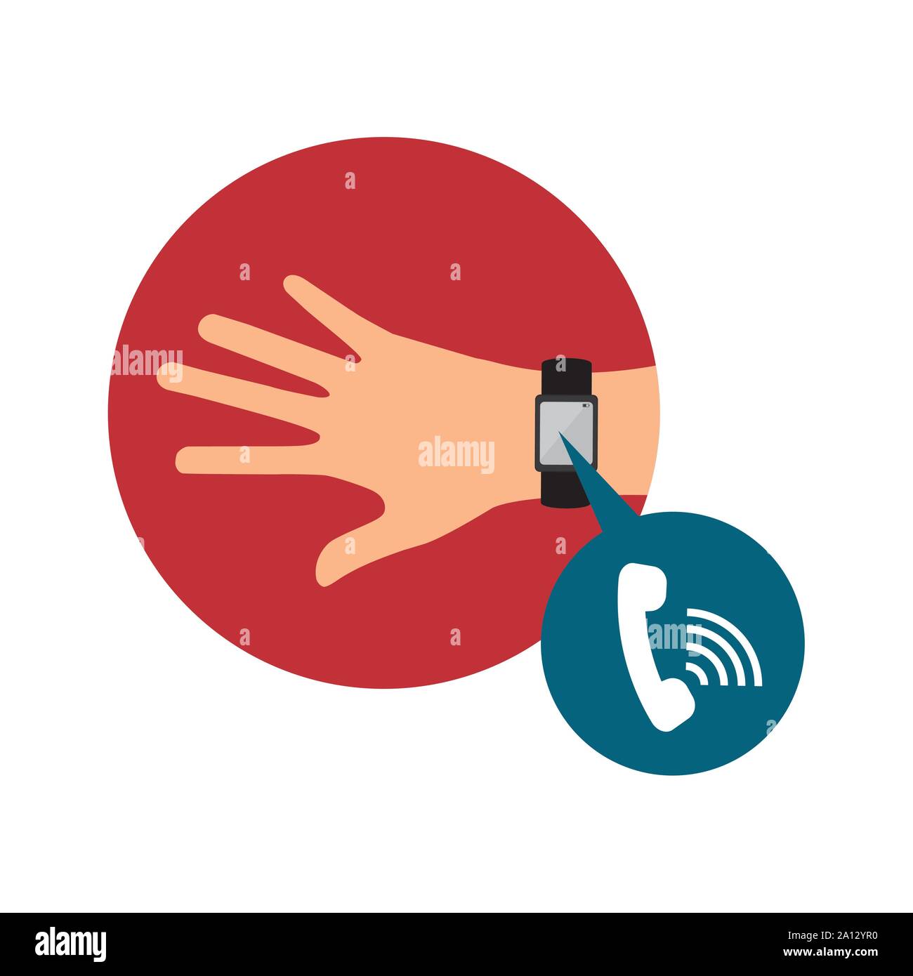 hand with smart watch technology vector illustration design Stock ...
