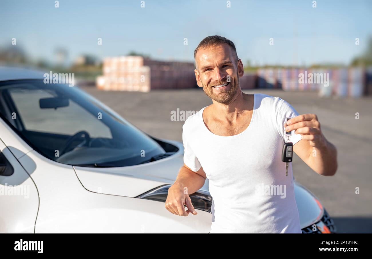Driver Incar Male driver in his new car hi-res stock photography and images - Alamy