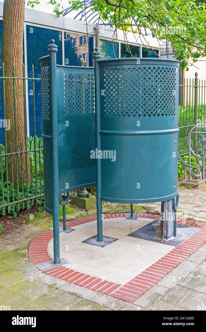 Traditional Curled Urinal Cabin at Street in Amsterdam Stock Photo Alamy