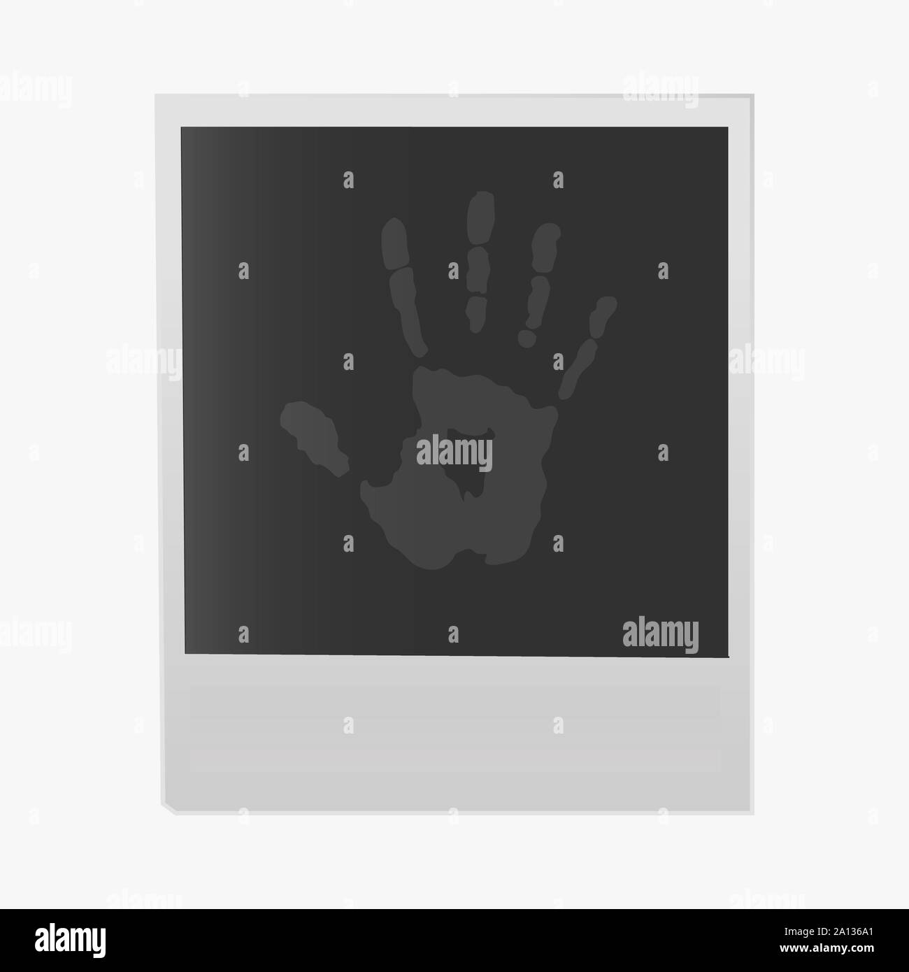 Photo frame with handprints. Vector illustration eps.10 Stock Vector