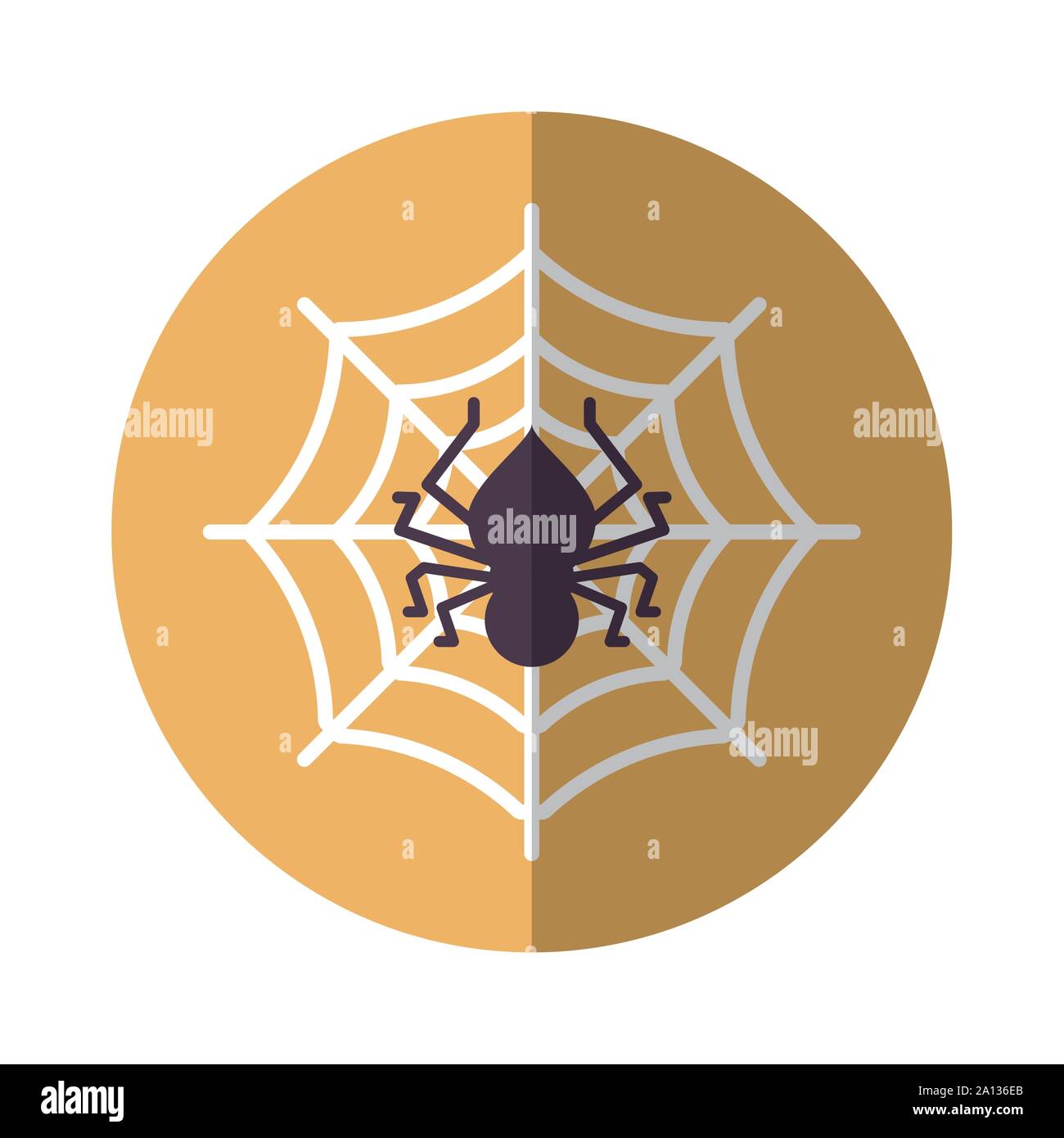 spiderweb halloween line style icon Stock Vector