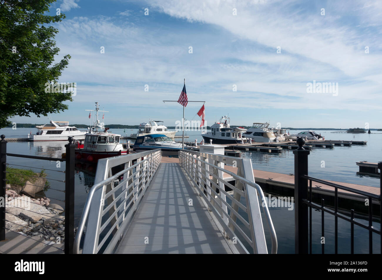 Clayton Harbor Marina, Clayton, New York Stock Photo