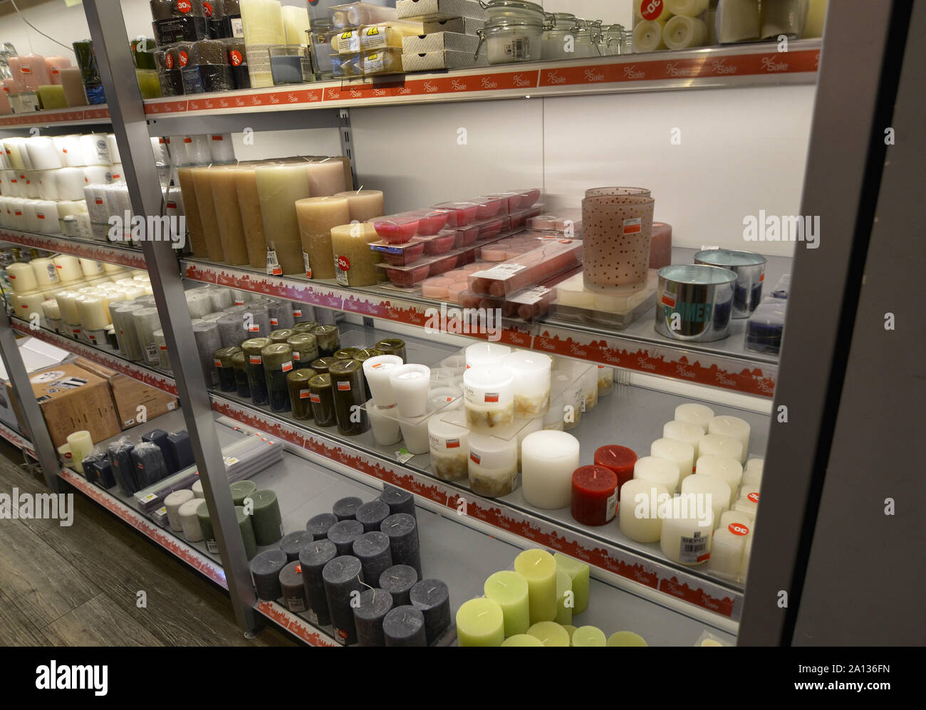 Frankfurt am Main, Germany. August 2019. At the department stores ...