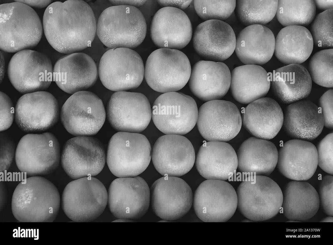 Black and white apple filling texture. Freshness apples background