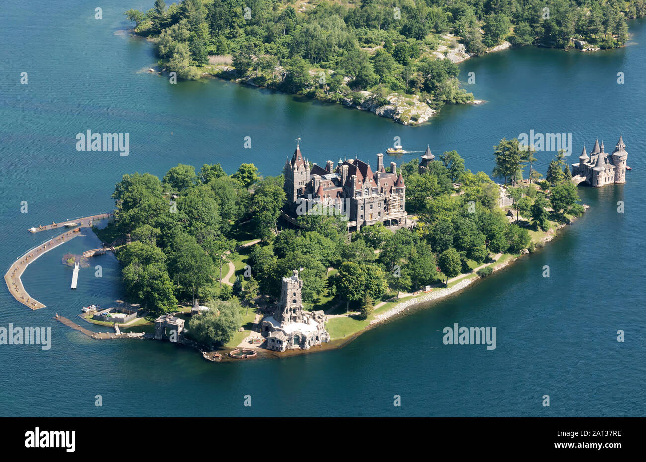 Boldt Castle, Heart Island, Thousand Islands, New York Stock Photo