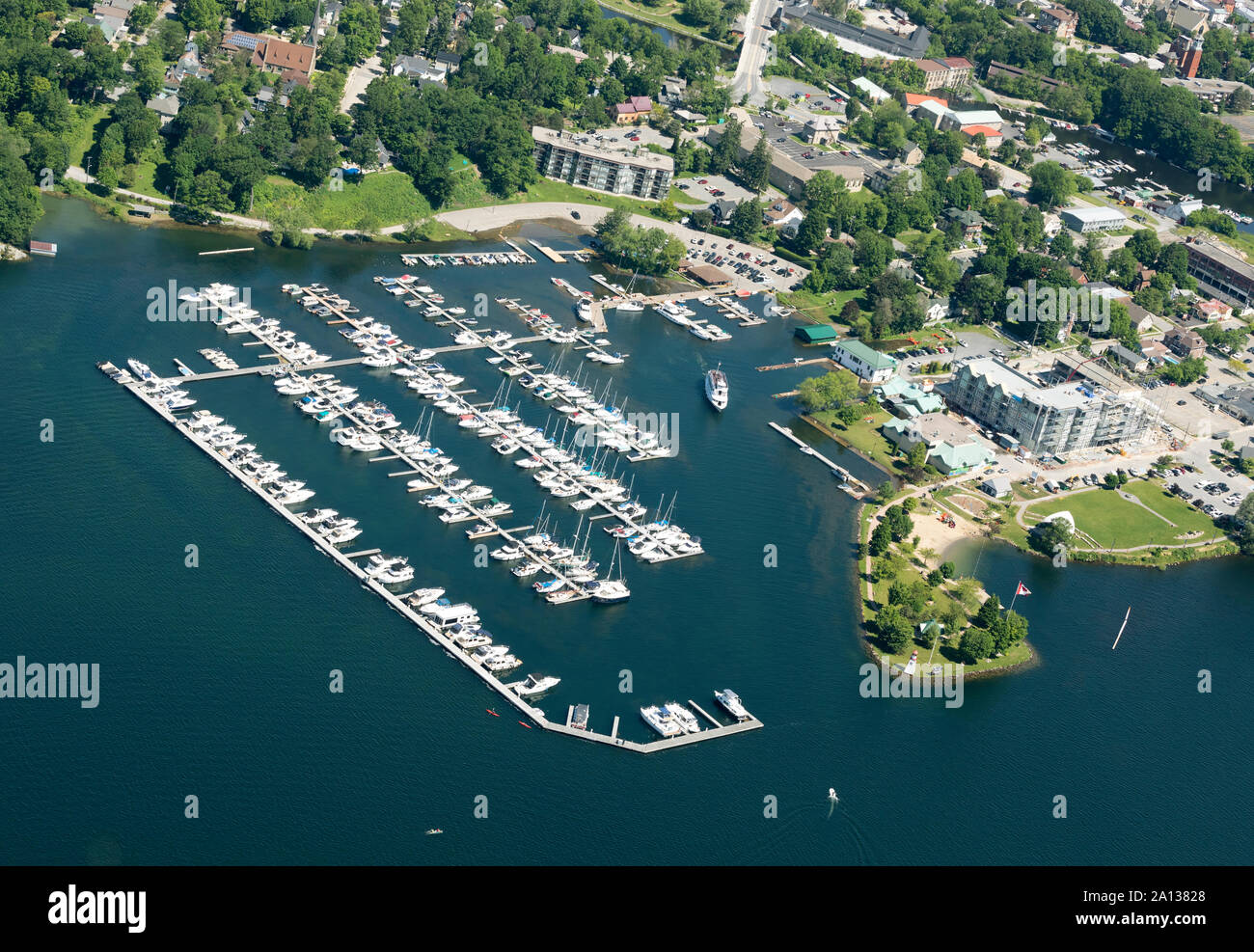 Aerial view of Gananoque, Ontario, Canada Stock Photo