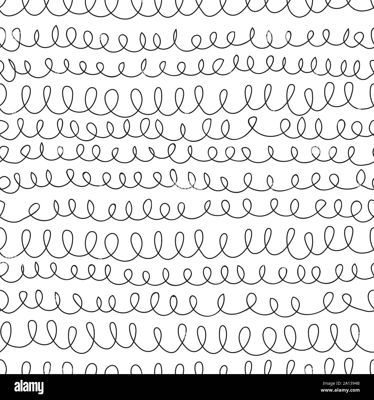 Abstract hand draw lines pattern in black and white. Concept composig with lines and circles. Stock Vector