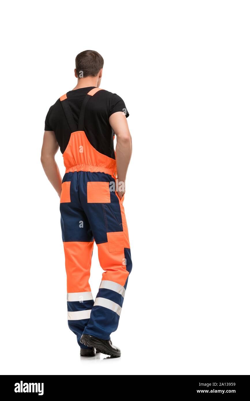 orange and black overalls