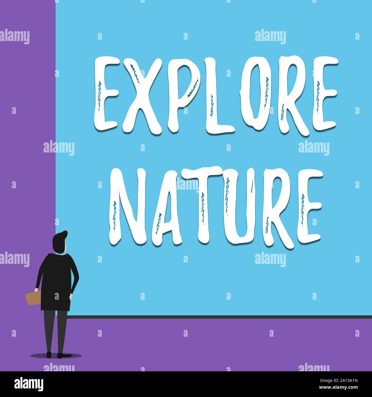 Conceptual hand writing showing Explore Nature. Concept meaning Reserve