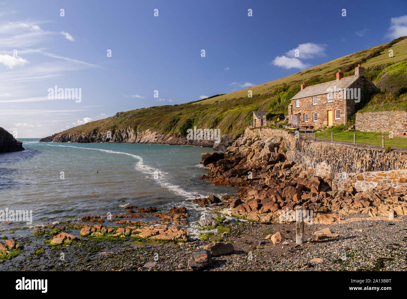 Port Quin on the Atlantic coast of North Cornwall Stock Photo
