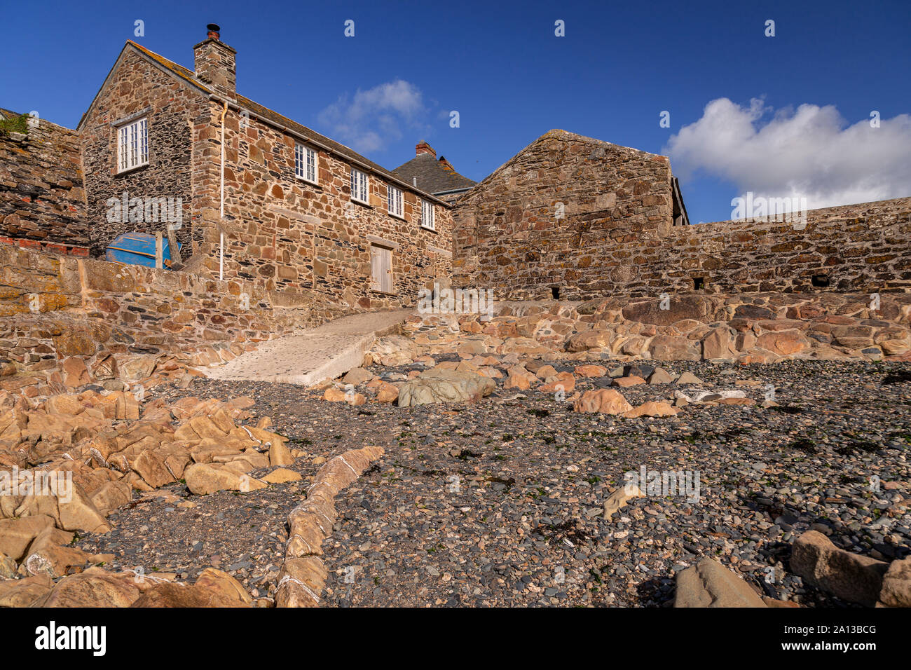 Port Quin on the Atlantic coast of North Cornwall Stock Photo