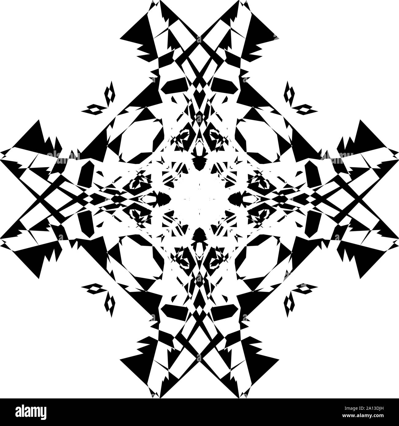 Diamond plaid arabesque illusion arabesque satelite  inspired strukture abstract cut art deco illustration on transparent background Stock Vector