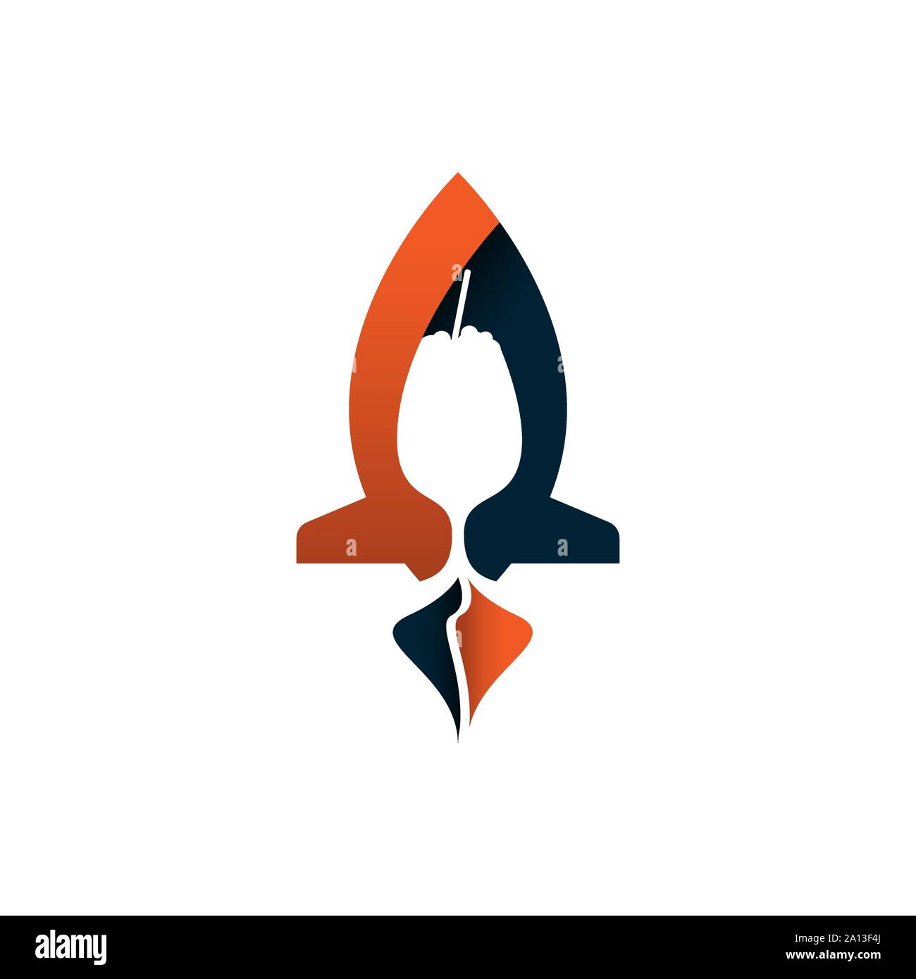Rocket and Glass drink food and drink logo with negative space style design vector Stock Vector