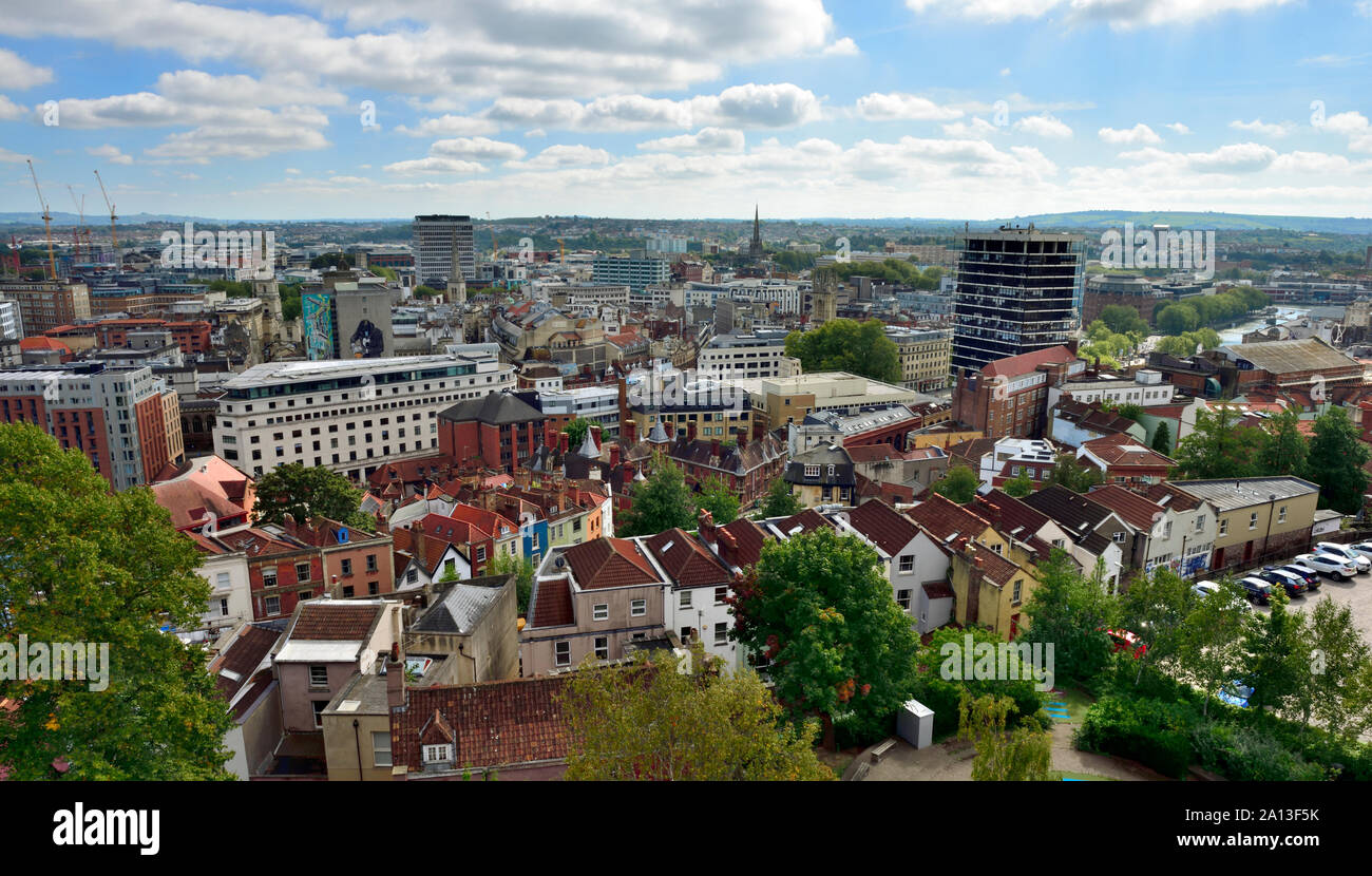 Skyline view over of central Bristol, UK Stock Photo